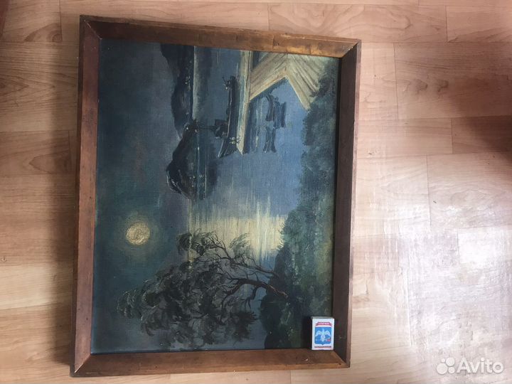 Картина маслом на холсте старинная