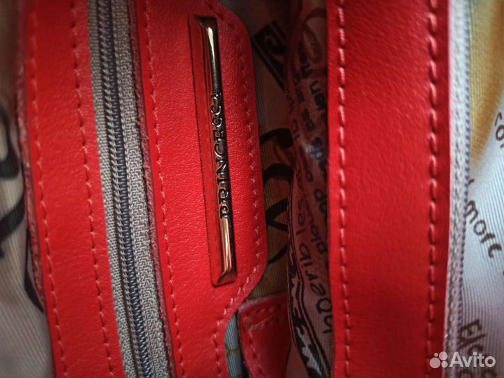 Сумка женская натуральная кожа красная бу