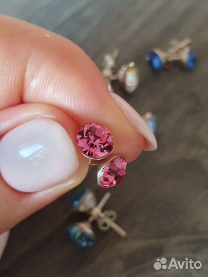 Серьги гвоздики серебро