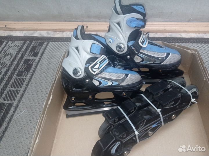 Коньки/ролики 2в1 бу