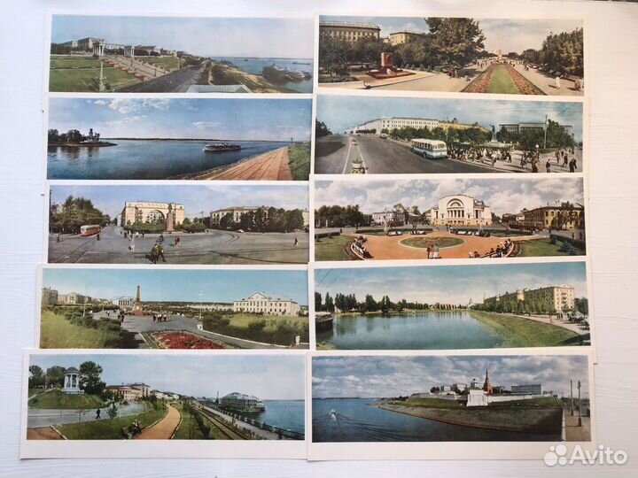 Панорамные открытки По Волге