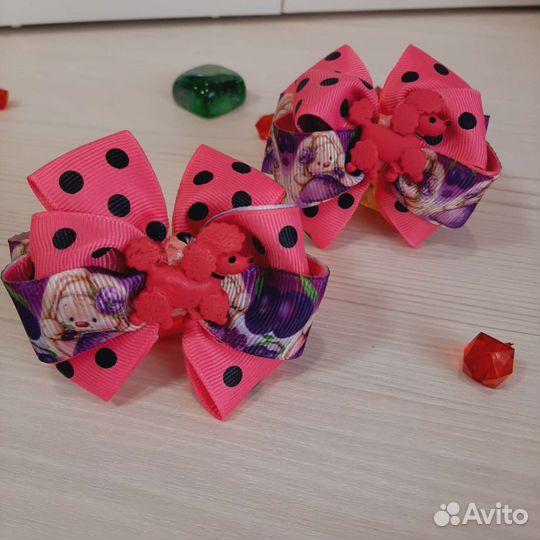 Детские резинки бантики для волос-2шт