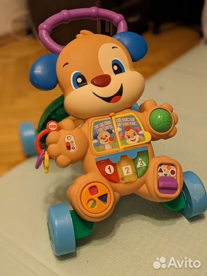 Умный щенок каталка fisher price