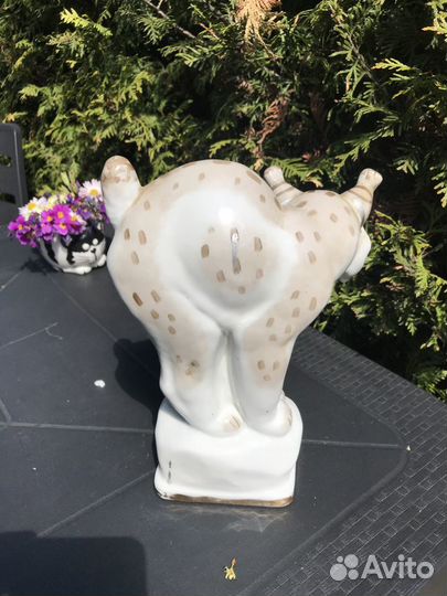 Фарфоровая статуэтка Рысь (СССР)