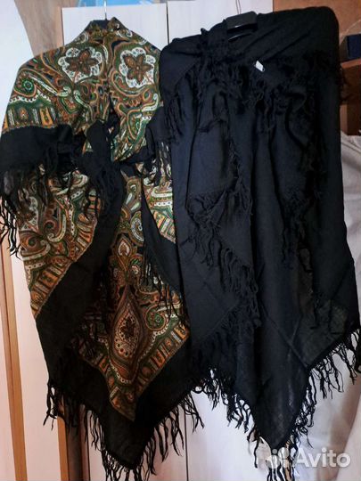 Платок шаль Павловский Посад новый времён СССР