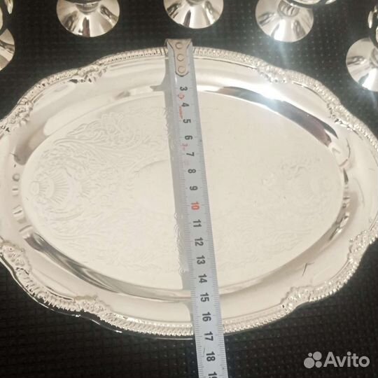 Рюмки с подносом, набор 6шт