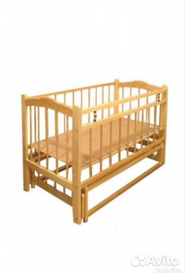 Детская кроватка с поперечным маятником