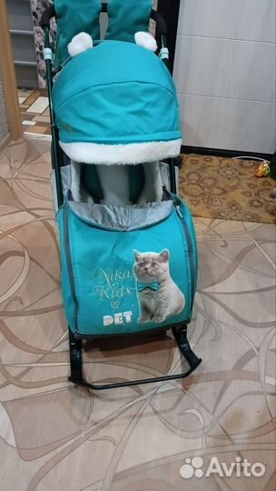 Детские санки коляска ника