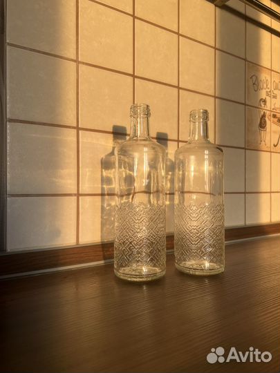 Ваза, подсвечник 3 шт, бутылка стеклянная