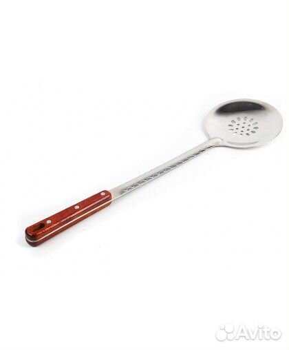 Шумовка из нерж стали деревянная ручка