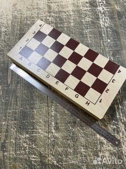 Шахматы и шашки 2 в 1 большие 43х43см