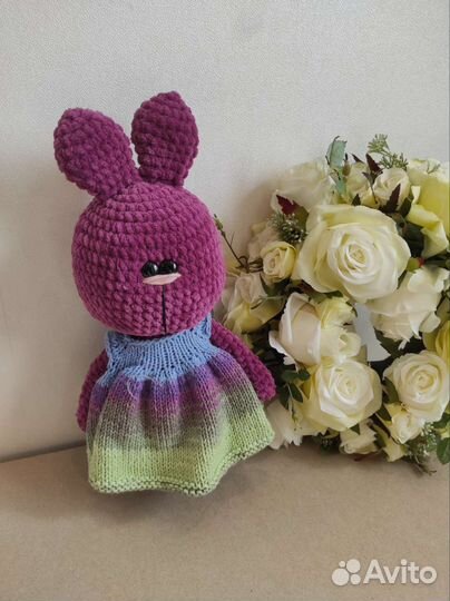 Вязаные игрушки: Мишка, Зайка