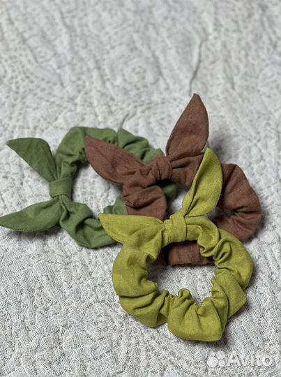 Льняная резинка для волос