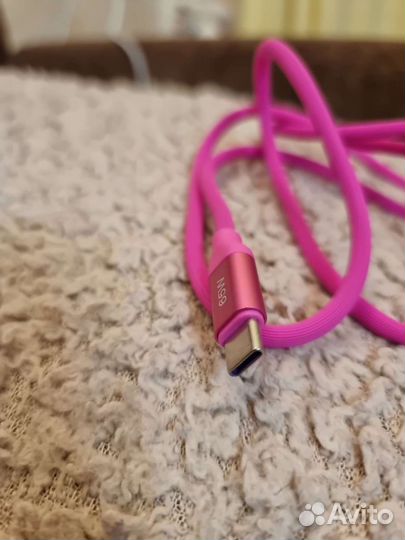 Forza кабель для зарядки, Type C, розовый, 1м, 2А