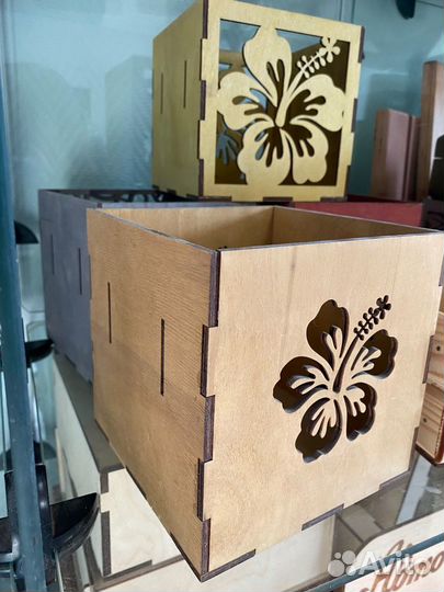 Подарочная упаковка из фанеры, Деревянные коробки