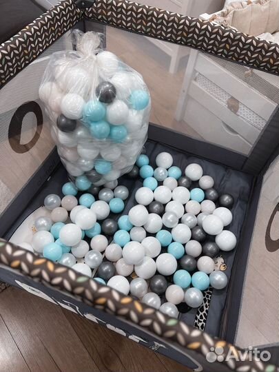 Манеж детский lionelo + мячики для сухого бассейна