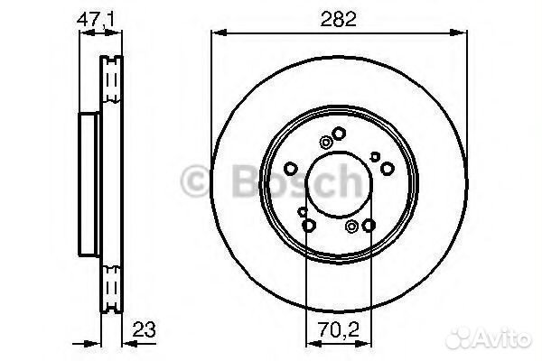 Тормозной диск 0986478667 bosch