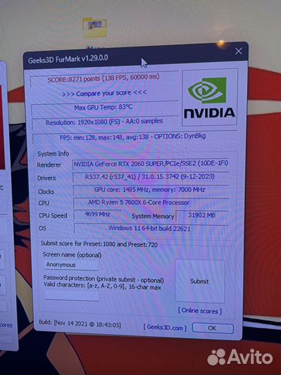 Gigabyte RTX 2060 super gaming OC 3X white 8gb