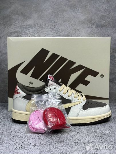 Кроссовки Nike air jordan 1 low travis scott