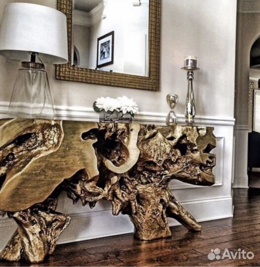 Консоль sequoia gold console table