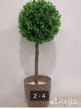 Декоративные искусственные цветы в горшках