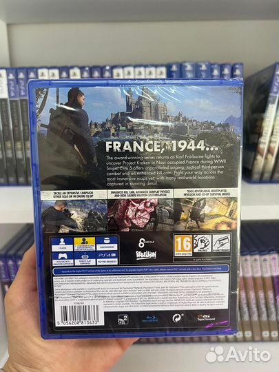 Sniper elite 5 ps4 диск, новый