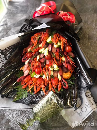 Съедобные букеты с раками/подарок мужчине/женщине