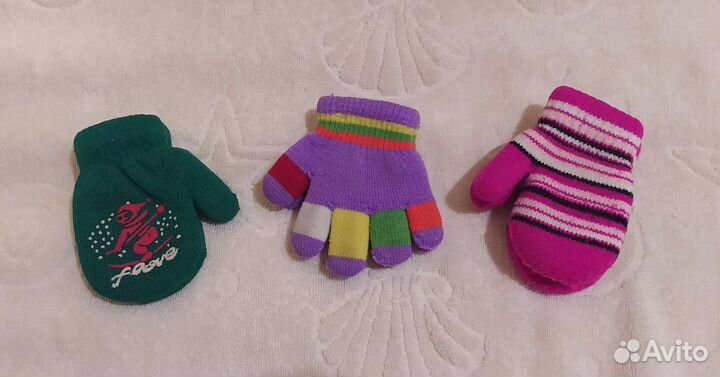 Шапки 46-52, варежки, перчатки