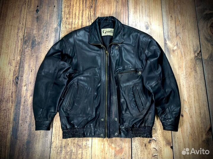 Винтажный бомбер xxxl пилот кожаная куртка из 90х