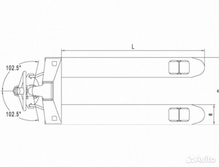 Гидравлическая тележка (рохля) ACL30 540х1500