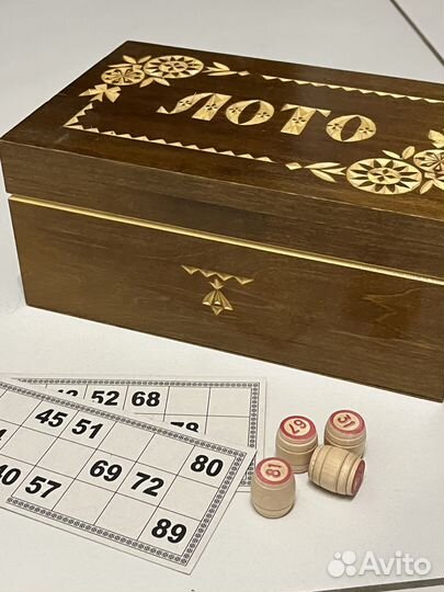 Лото в подарочной деревянной шкатулке