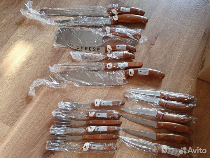 Набор столовый, вилки, ножи, для пикника