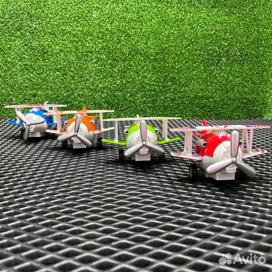 Самолет металлический инерционный свет/музыка