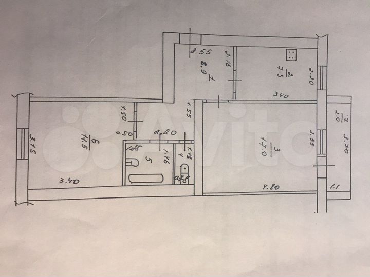 2-к. квартира, 50,7 м², 4/5 эт.