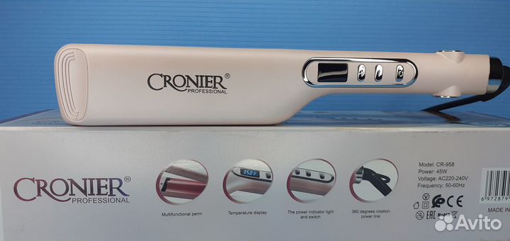 Профессиональная плойка Gronier Титановые пластины