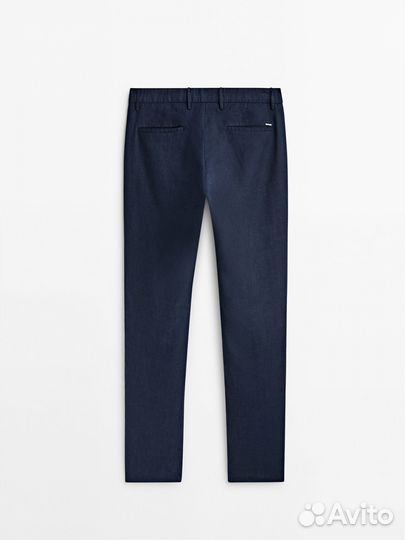 Брюки из 100% льна Massimo Dutti