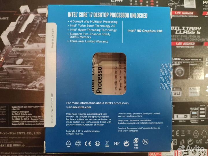 Intel i7-6700k + Msi Z170A Krait Gaming R6 Siege