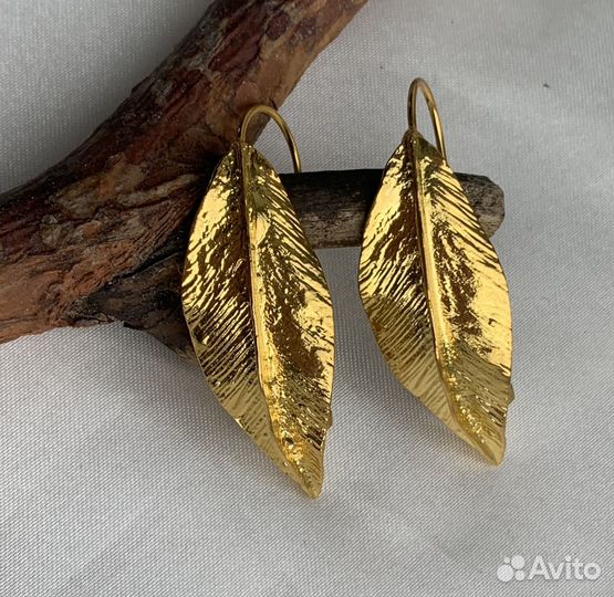 Серьги листья