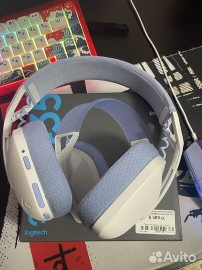 Беспроводные наушники logitech g435 белый