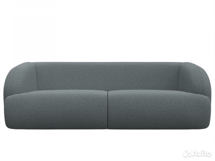 Диван прямой Лига-041, рогожка, амур серый. Москва