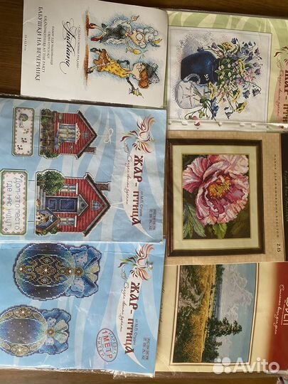 Остатки наборов для вышивания