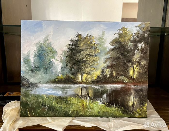 Картина маслом на холсте пейзаж 