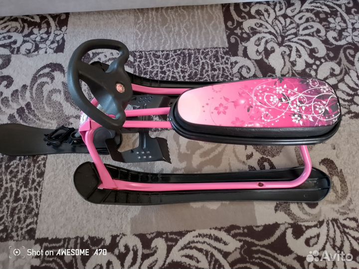 Детский снегокат двухместный