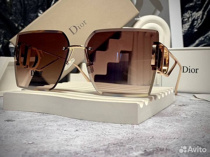 Очки Dior золотые