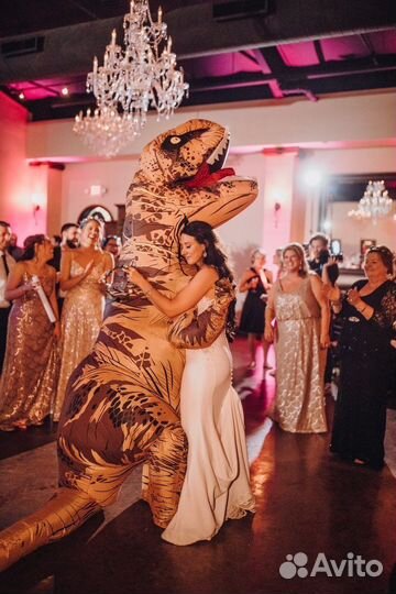 Надувной костюм динозавра тирекс