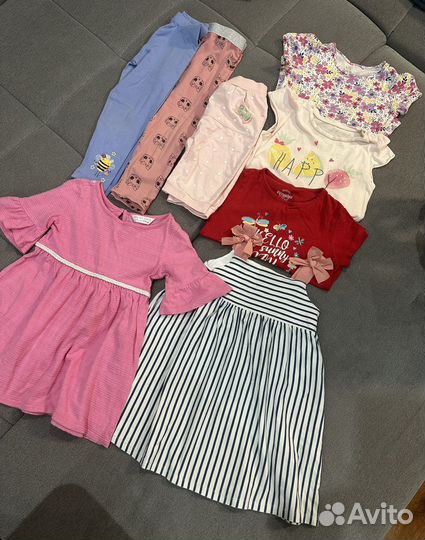 Одежда для девочки, 2-4 года, пакетом