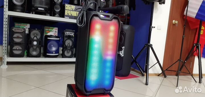 Портативная колонка с Диско Подсветкой +Караоке