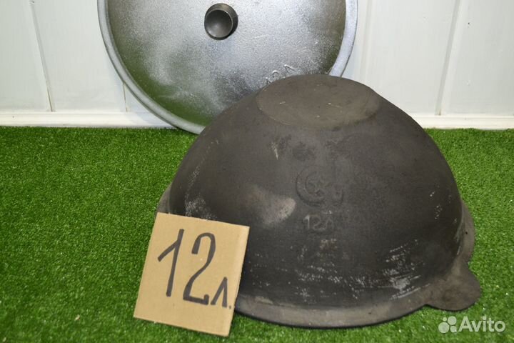 Казан чугунный 12л с печью