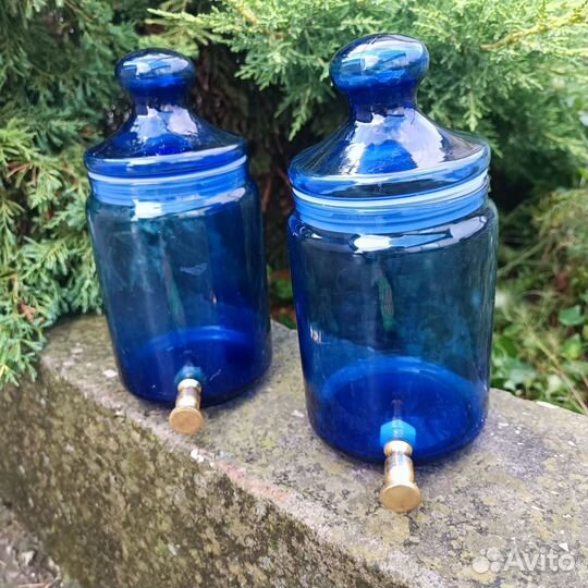 Банка из синего стекла 1 л