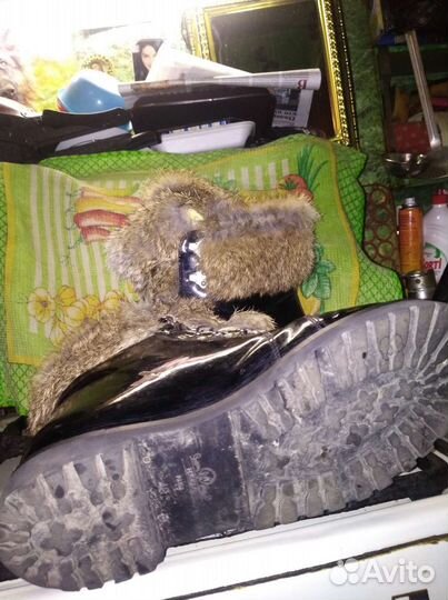 Ботинки,боты,сапоги.Лак.на меху.Отл.сост(40-41)